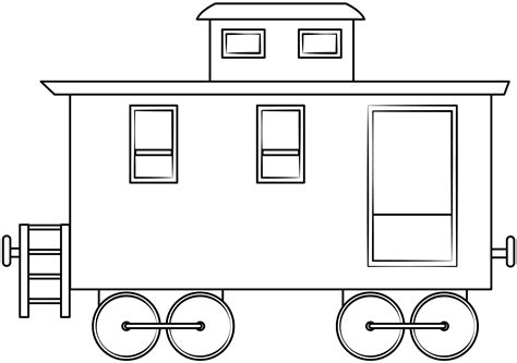 train caboose coloring page colouringpages