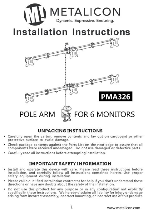 metalicon pma installation instructions manual   manualslib