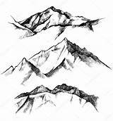 Mountains Mountain Drawing Drawings Sketch Drawn Calling Stock Must Go Getdrawings Illustration Emblem Depositphotos sketch template