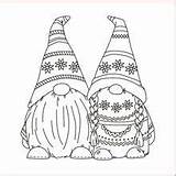Gnome Coloring Christmas Pages Gnomes Colouring Drawing Noel Dessin Coloriage Crafts Winter Ausmalbilder Lutin Colorier Weihnachten Drawings Malvorlagen Books Patterns sketch template