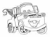 Mater Coloring Pages Disney sketch template