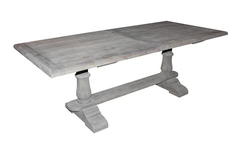 solid wood dining table  gray washed  finish dining table