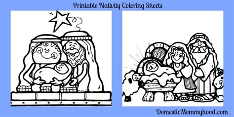 nativity printable coloring sheets domestic mommyhood