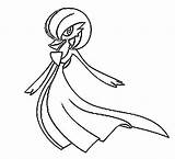 Gardevoir Coloring Pages Gallade Pokemon Mega Getcolorings Template sketch template