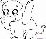 Elephant Pages Coloring Baby Cute Printable Getcolorings sketch template