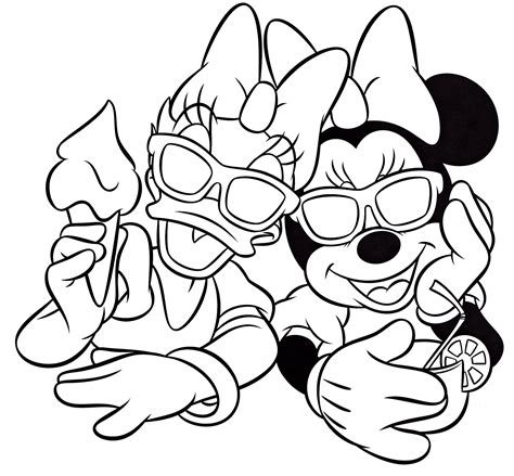 daisy minnie coloring book coloring pages