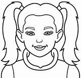 Face Coloring Pages Girl Drawing Printable Girls Kids Blank Little Faces Easy Smiling Makeup Colouring Drawings Boy Color Sheets Lion sketch template
