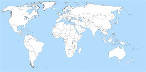 carte du monde vierge simple  blog