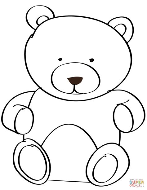 teddy bear coloring page  printable coloring pages