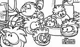 Puffle Coloring Club Penguin Party Wallpaper Wecoloringpage Pages sketch template