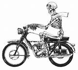 Skeleton Motorbike Skeletons Skull sketch template