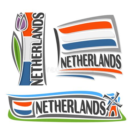 vector logo  netherlands stock vector illustration  background label