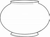 Fishbowl Bowl Fish Outline Clipart Printable Clip Blank Empty Dog Cliparts Bowls Coloring Vase Printables Library Simple Clker Large sketch template