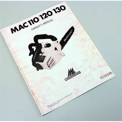 mcculloch mac    chainsaw owners operators manual maintenance walmartcom walmartcom