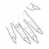 Hand Nail Template Coloring Pages Sketch Templates sketch template