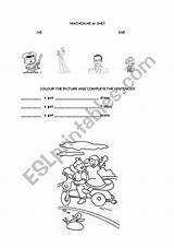 She He Preview Worksheets Worksheet sketch template