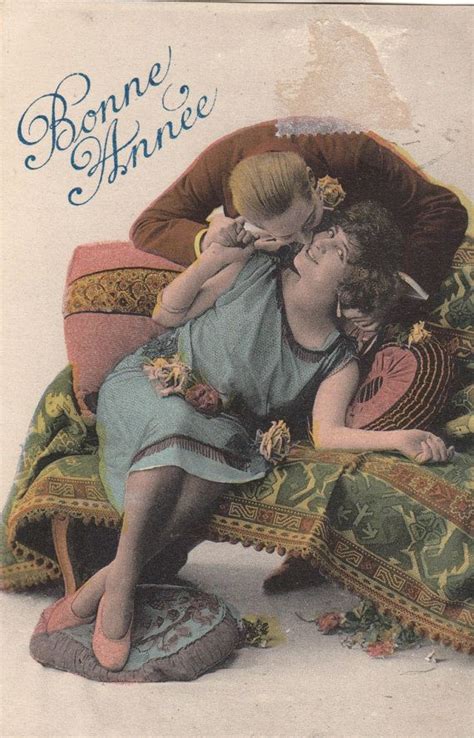 Romantic Vintage French Lovers Postcard Romantic Victorian Etsy In
