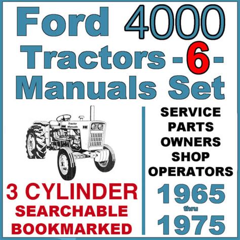 ford   cylinder tractor service parts catalog owners  manuals