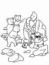 Tintin Coloring Pages Kids Adventures Bears Family Colouring Tibet Fun Kuifje Books Color Printable Categories Similar sketch template