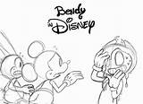 Bendy Mickey Mouse Bathroom sketch template
