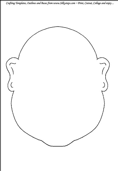 face outline template  craft  collage face outline crafts