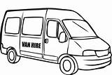 Van Coloring Drawing Pages Police Colouring Minivan Clipart Kids Vw Cars Printable Clip Vans Color Delivery T5 Simple Print sketch template