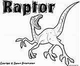 Coloriage Raptor Colorier Imprimé sketch template