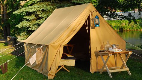 canvas tent classic camping   tents  yesteryear