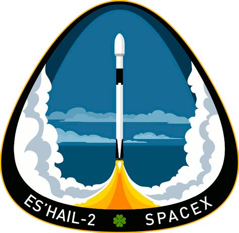 spacex eshail  mission patch spacex patches nasa