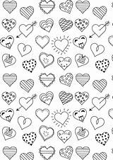 Coloring Heart Printable Paper Valentine Freebie Ausdruckbare A4 sketch template