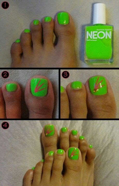 neon pedicure neon nail polish neon nails diy nails balea toe nail