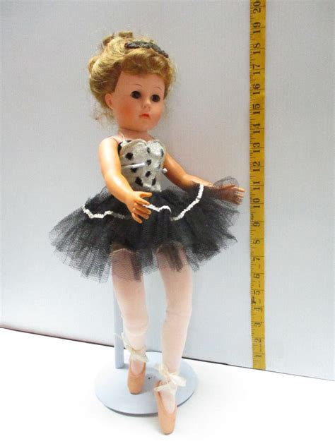 vintage 1950s ballerina doll with original tutu outfit 17vw 18 tall
