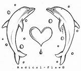 Heart Tattoos Dolphin Tattoo Dolphins Drawing Designs Coloring Pages Outline Drawings Draw Cool Easy Valentine Open Ausmalbilder Cz Dragon Google sketch template