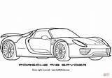 Coloring Porsche 918 Spyder Pages Drawing sketch template