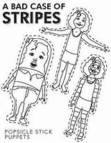 Stripes Kindergarten Craftivity sketch template