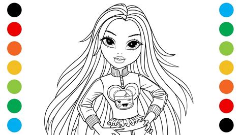 moxie girlz dolls avery coloring pages  kids digital coloring