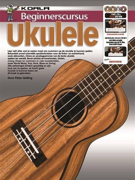 beginnerscursus ukulele boek  video audio peter gelling  bol