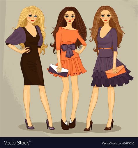 fashion girl royalty free vector image vectorstock