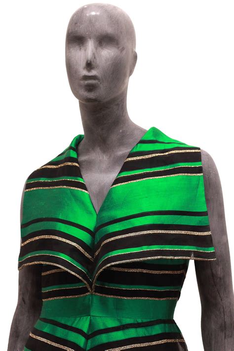 British 1960s Anne Gerrard Of Bond St Couture Silk Organza