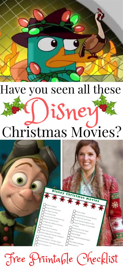 disney christmas movies list free printable