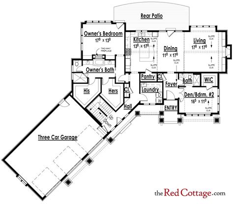 red cottage executive owners suite  red cottage cottage floor plans craftsman house