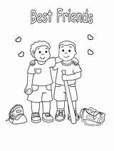 Coloring Friends Pages Friendship Friend Printable Kids Baseball Two Print Teammates Colouring School Children Color Sunday Sheets Preschool Activities Family sketch template