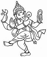 Diwali Ganesha sketch template