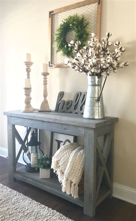 modified ana whites rustic  console table  wide   middle