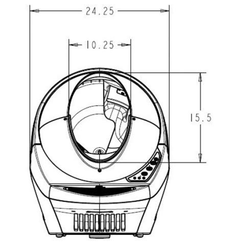 litter robot dimensions  guidelines  drawing measuringknowhow tyellocom