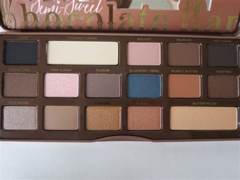 too faced semi sweet chocolate bar eyeshadow collection review swatches eotd