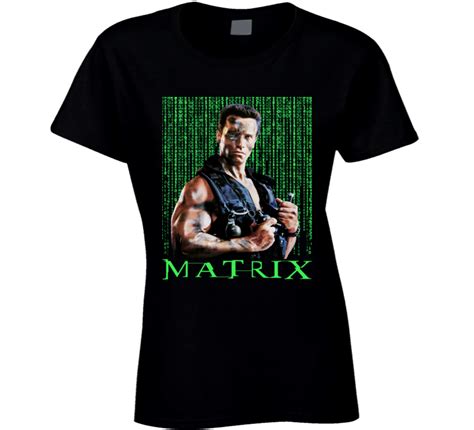 John Matrix Commando Parody Mash Up Funny Fan Ladies T Shirt