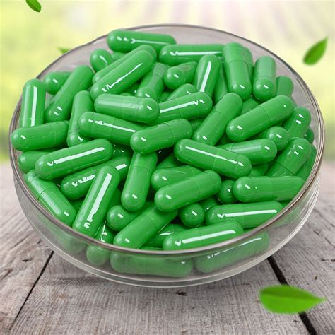 pcslot  shipping light green gelatin empty capsules hollow
