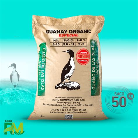 guanay organic especial guano de isla organico saco  kg abono