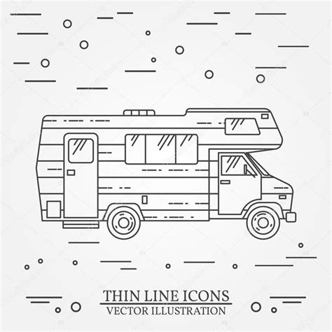 campers outline google search  icon outline vector illustration